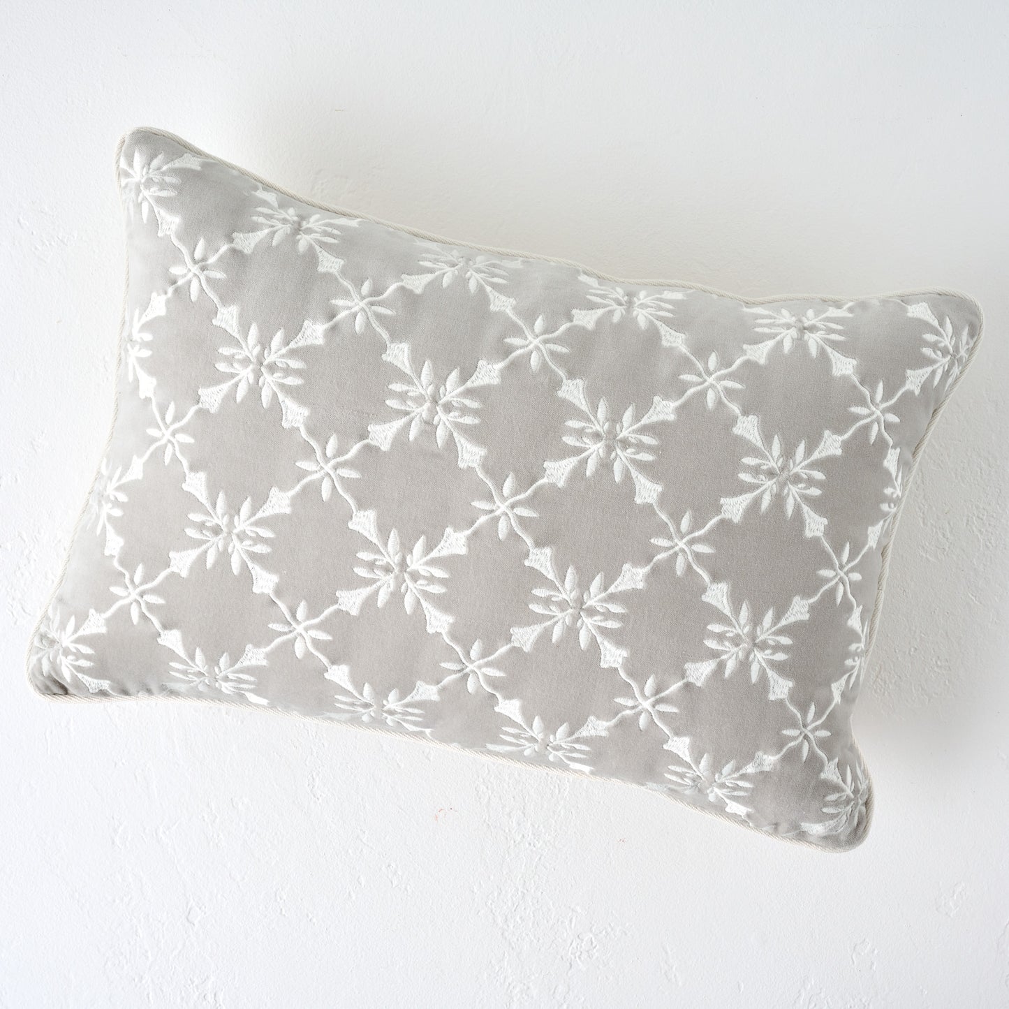 Aurora Embroidered Velvet Lumbar Pillow