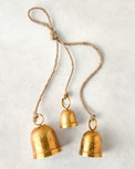 Etched Brass Hanging Bells