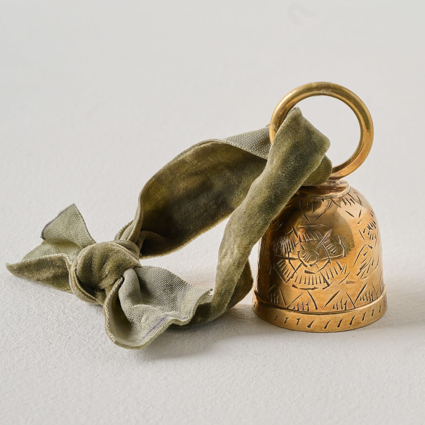 Gigi Etched Brass Bell Ornament