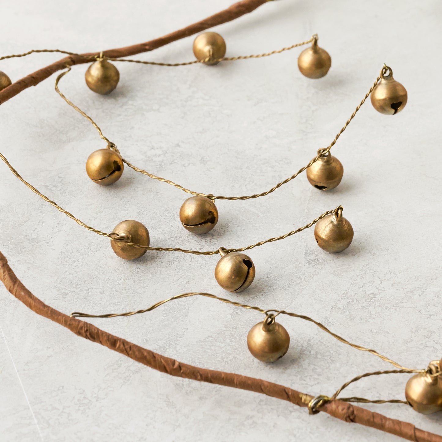 Micro Jingle Bell Garland up close