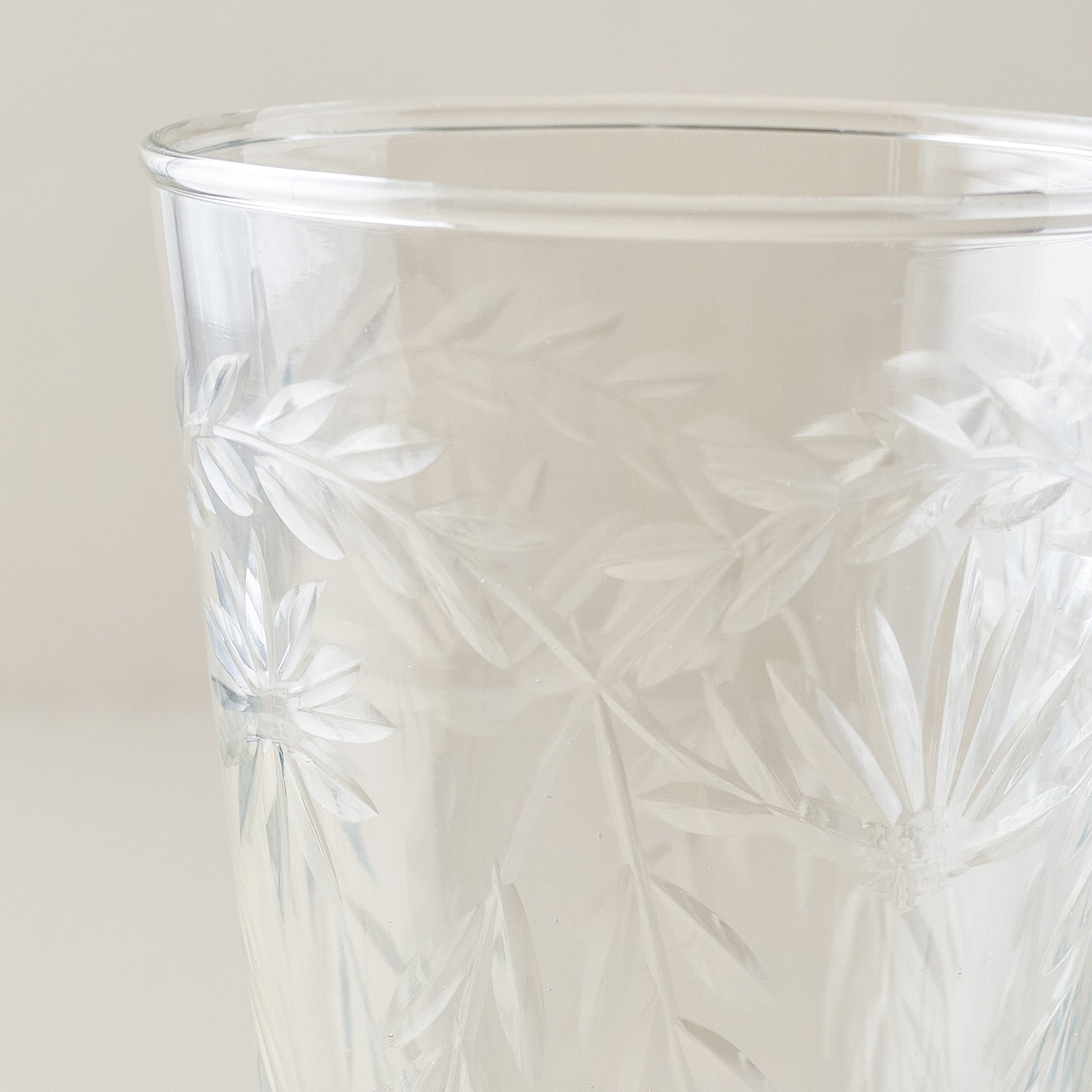 Vivian Cut Glass Stemware close up