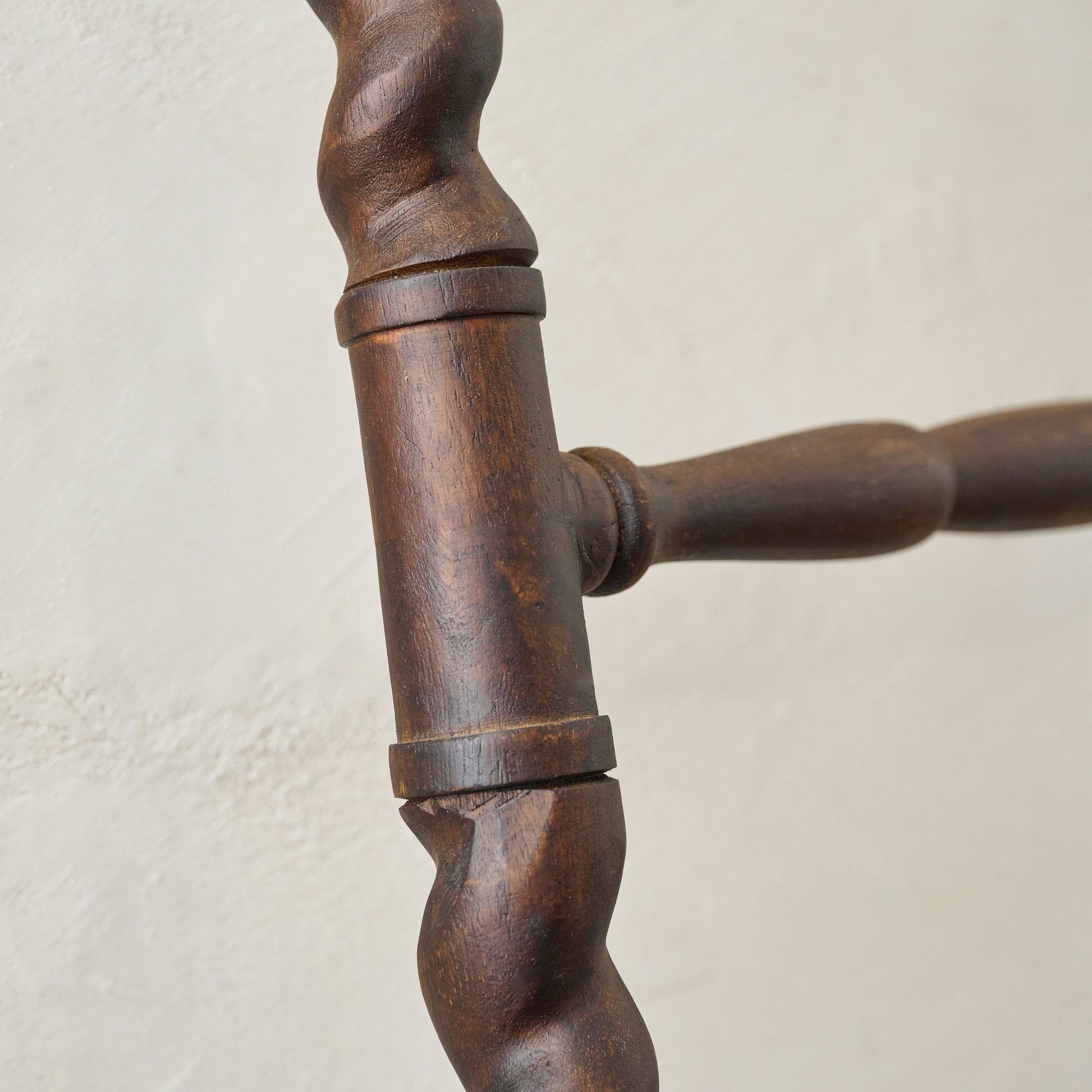 Wooden Barley Twist Display Ladder up close