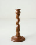 SHort Wooden Barley Twist Taper Holder