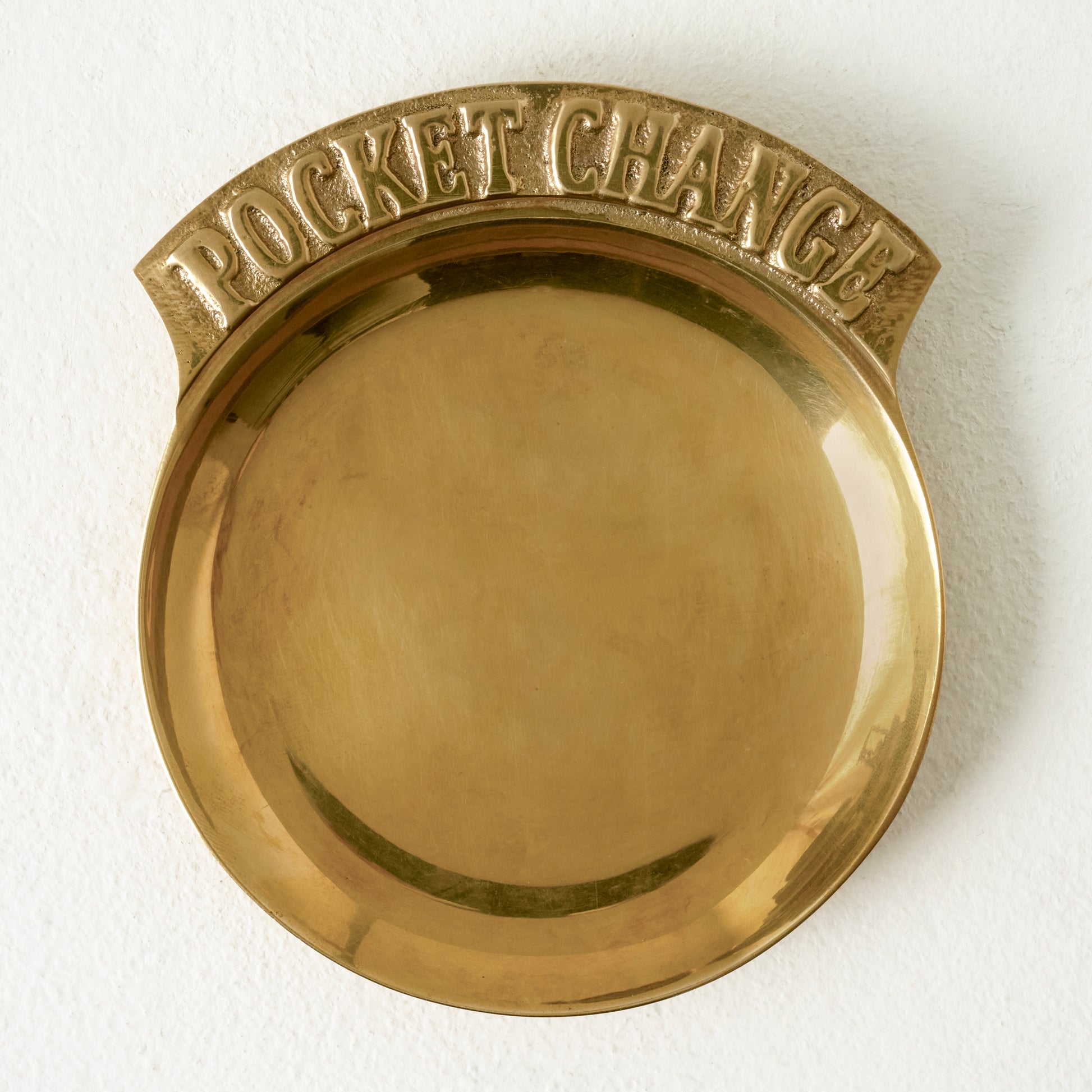 Vintage Inspired Brass Pocket Change Tray