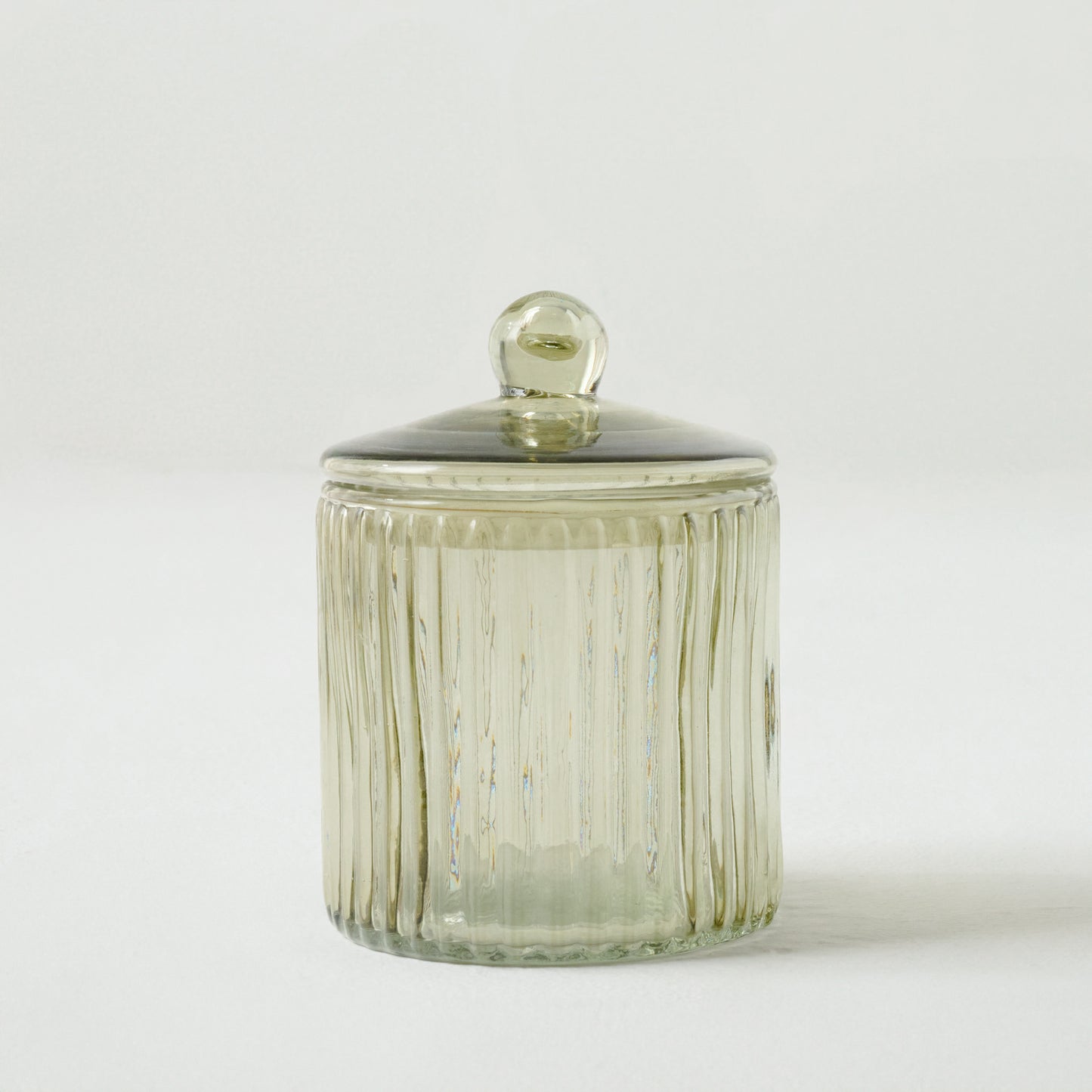 Small Arlo Ribbed Glass Canister