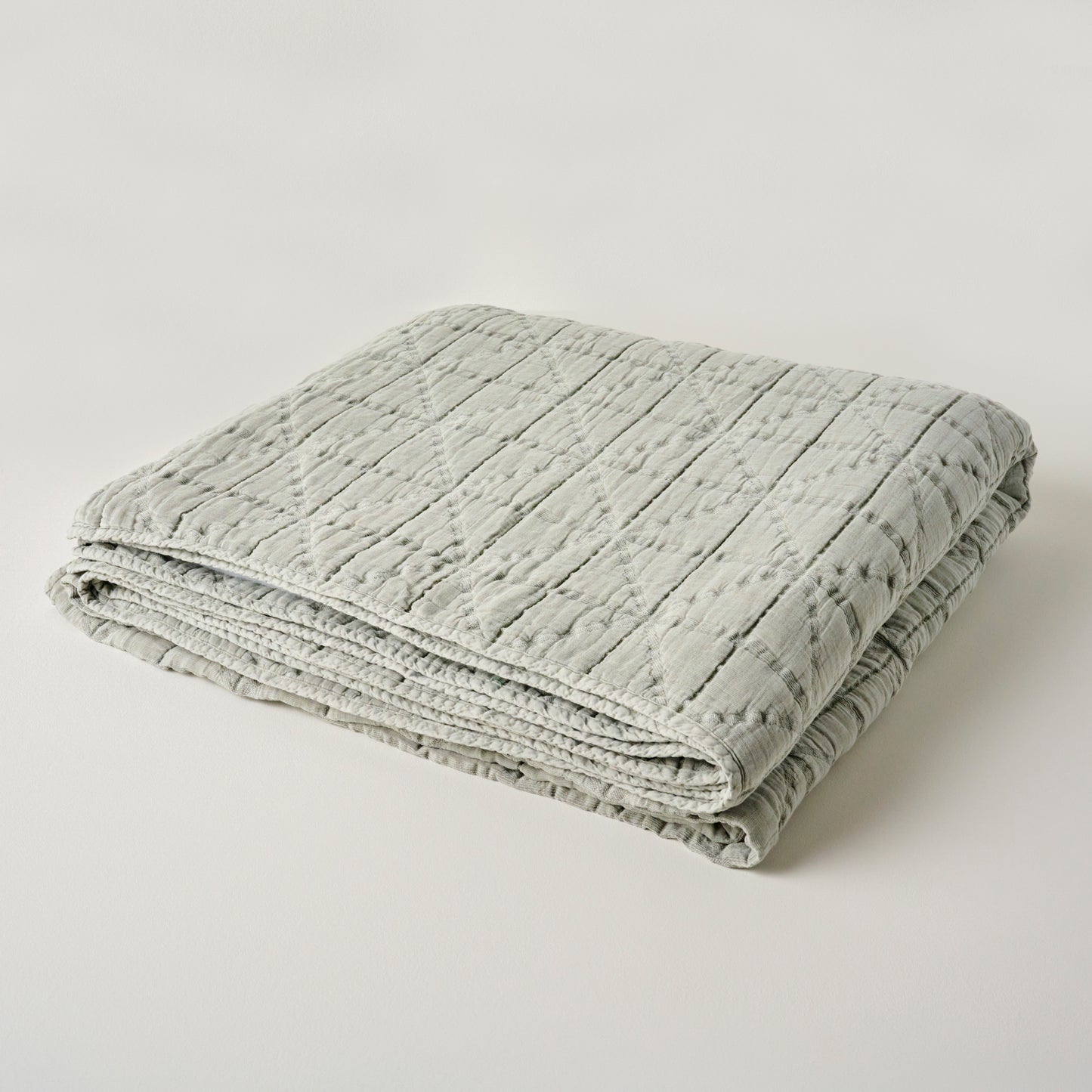 Sutton Stone Blue Matelasse Coverlet