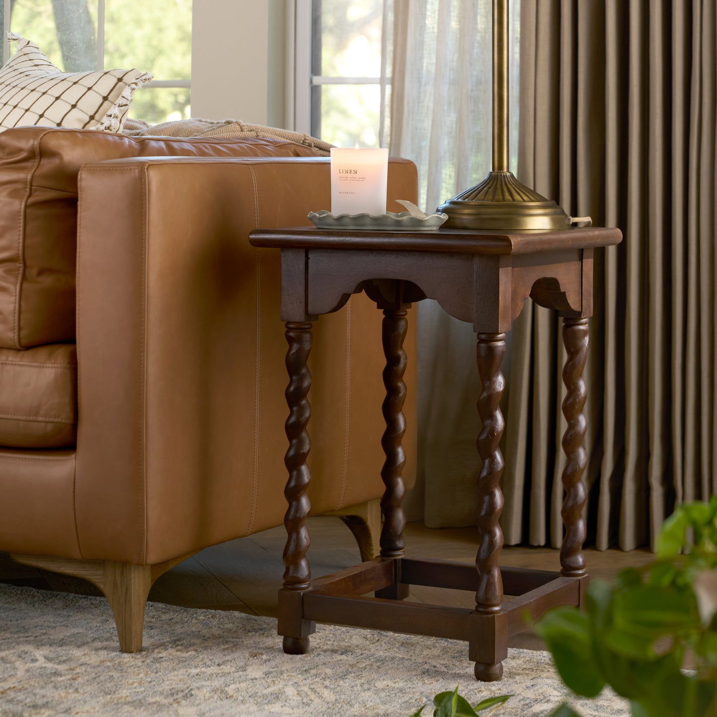 Barley Twist Accent Table in a room