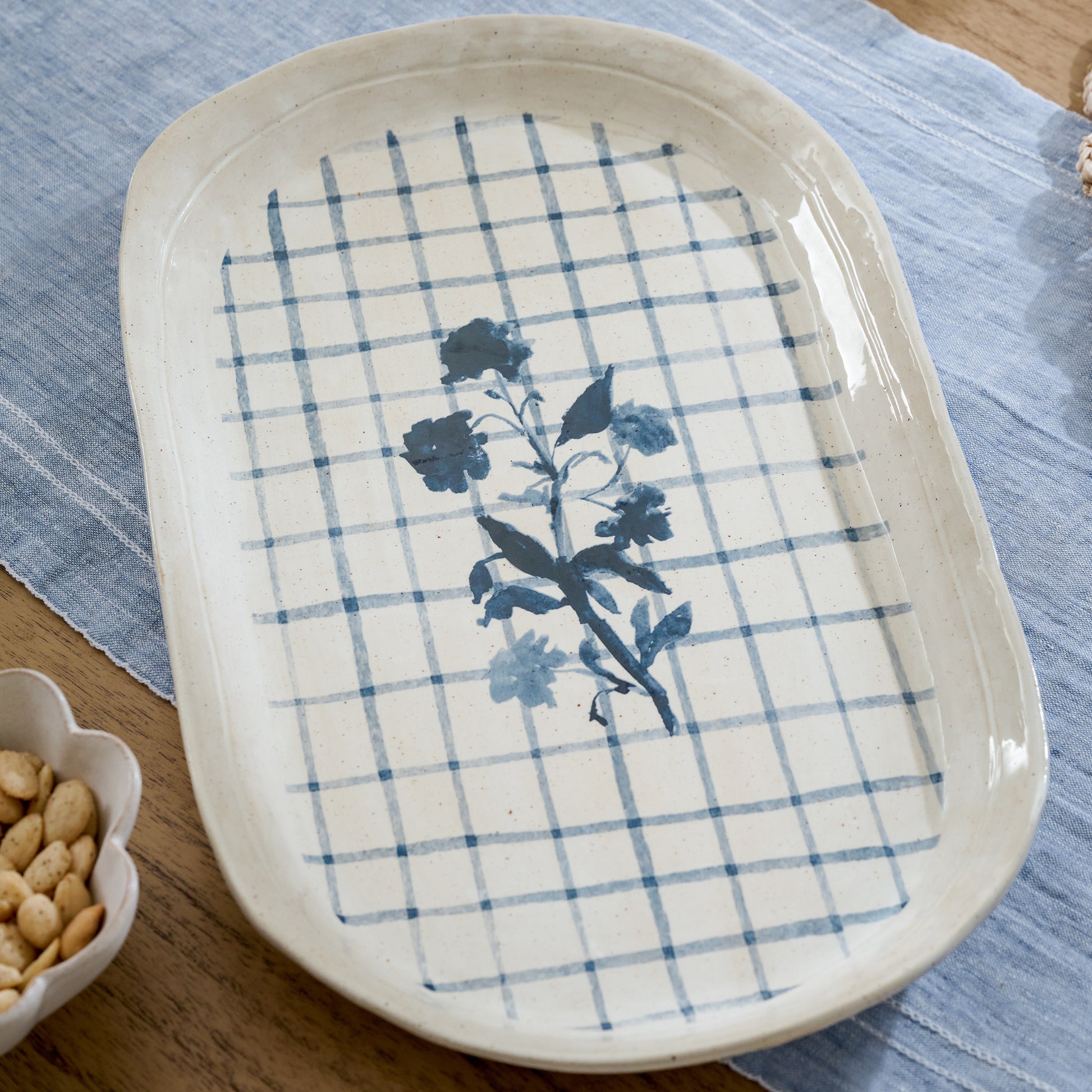Lila Floral Serving Platter