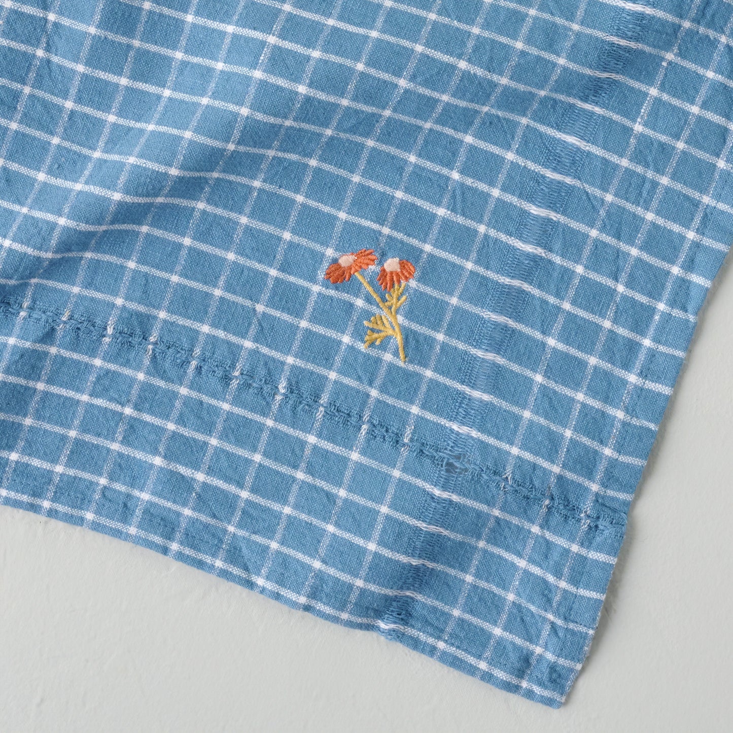 Marigold Embroidered Napkin Set of Four motif up close