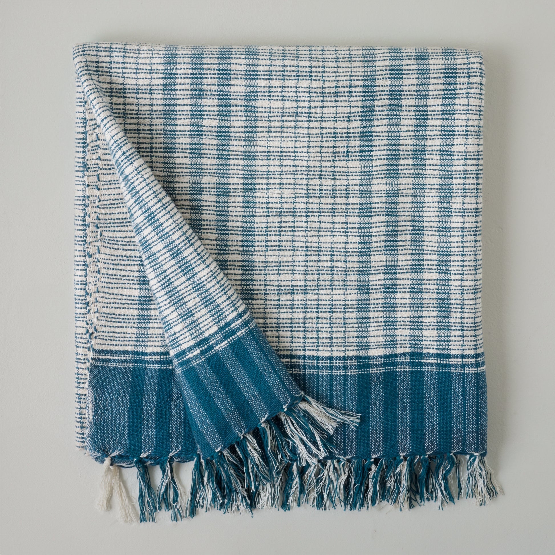 Blue Merrill Plaid Throw