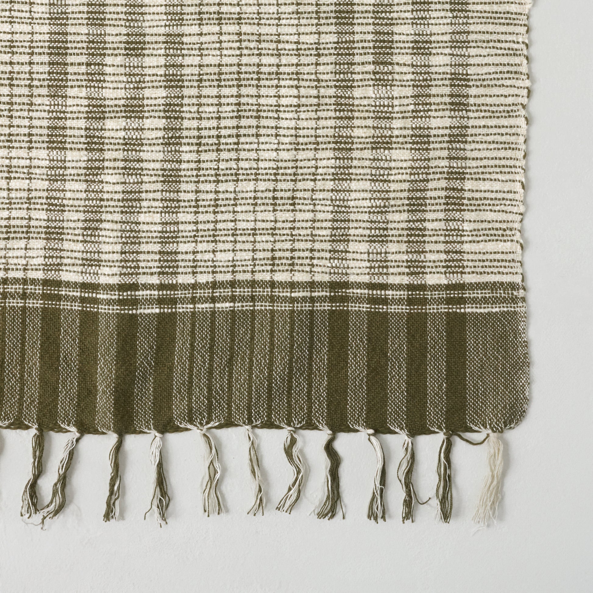 Green Merrill Plaid Throw close up