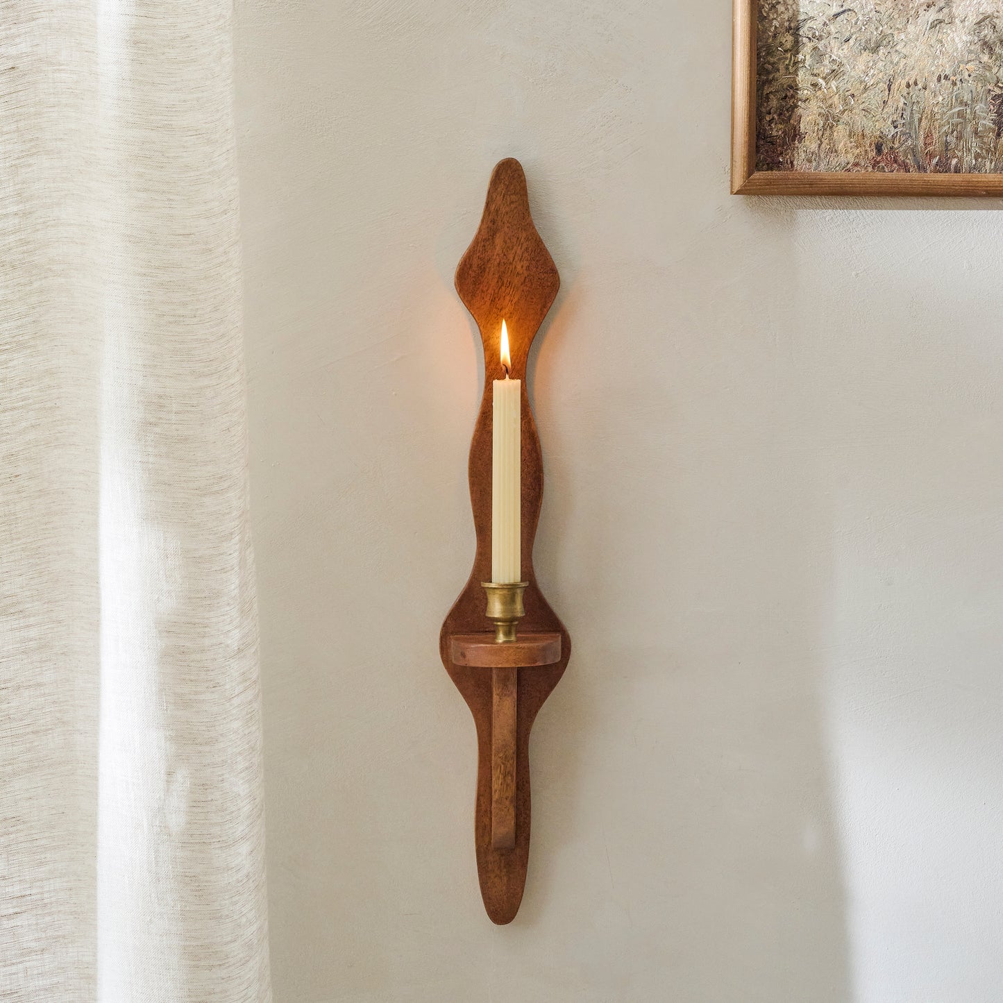 Hayes Wooden Wall Sconce, Set of Two