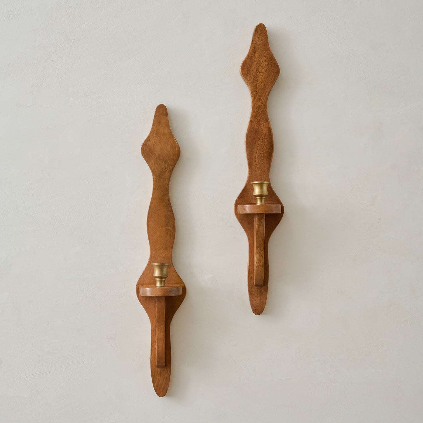 Hayes Wooden Wall Sconce, Set of Two