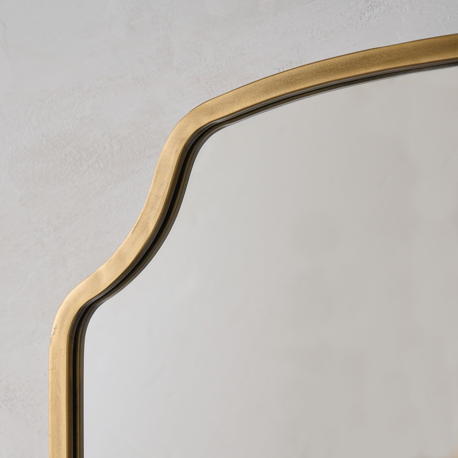 Nova Brass Medicine Cabinet frame up close