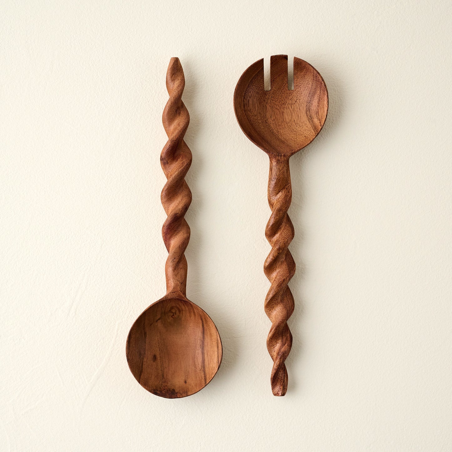 Wood Swirl Salad Set of 2