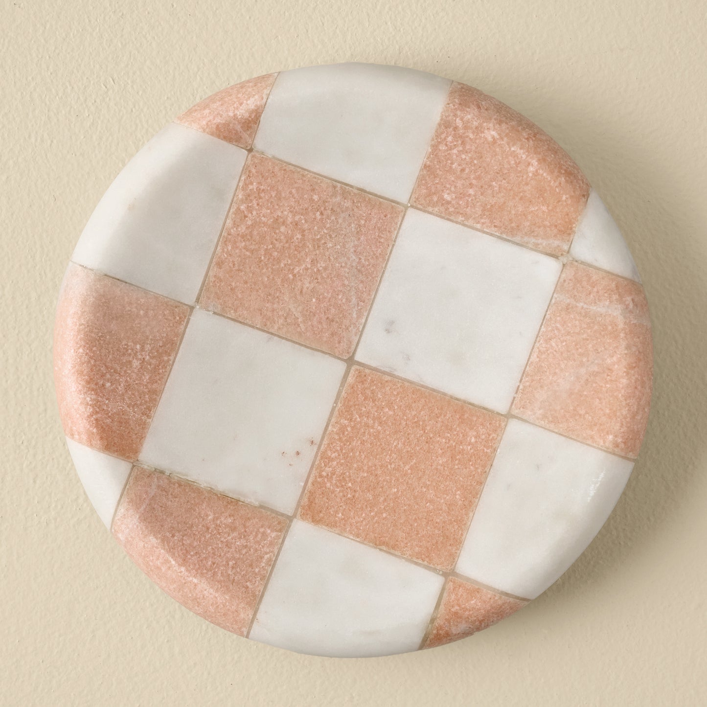 Carmella Checkered Marble Trinket Tray