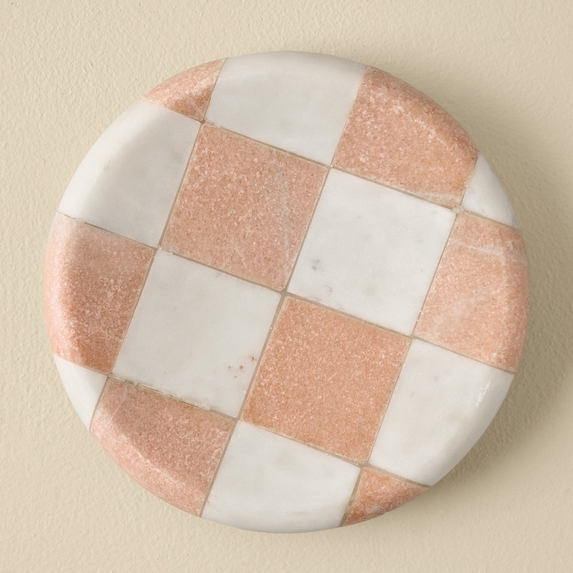 Carmella Checkered Marble Trinket Tray