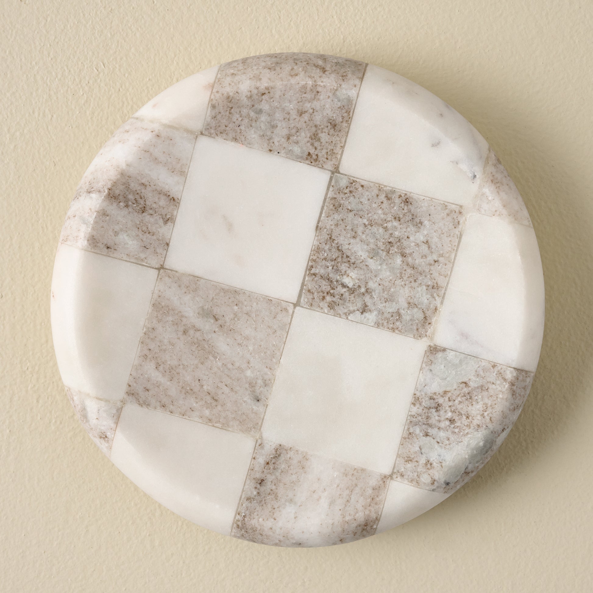 Everett Checkered Marble Trinket Tray