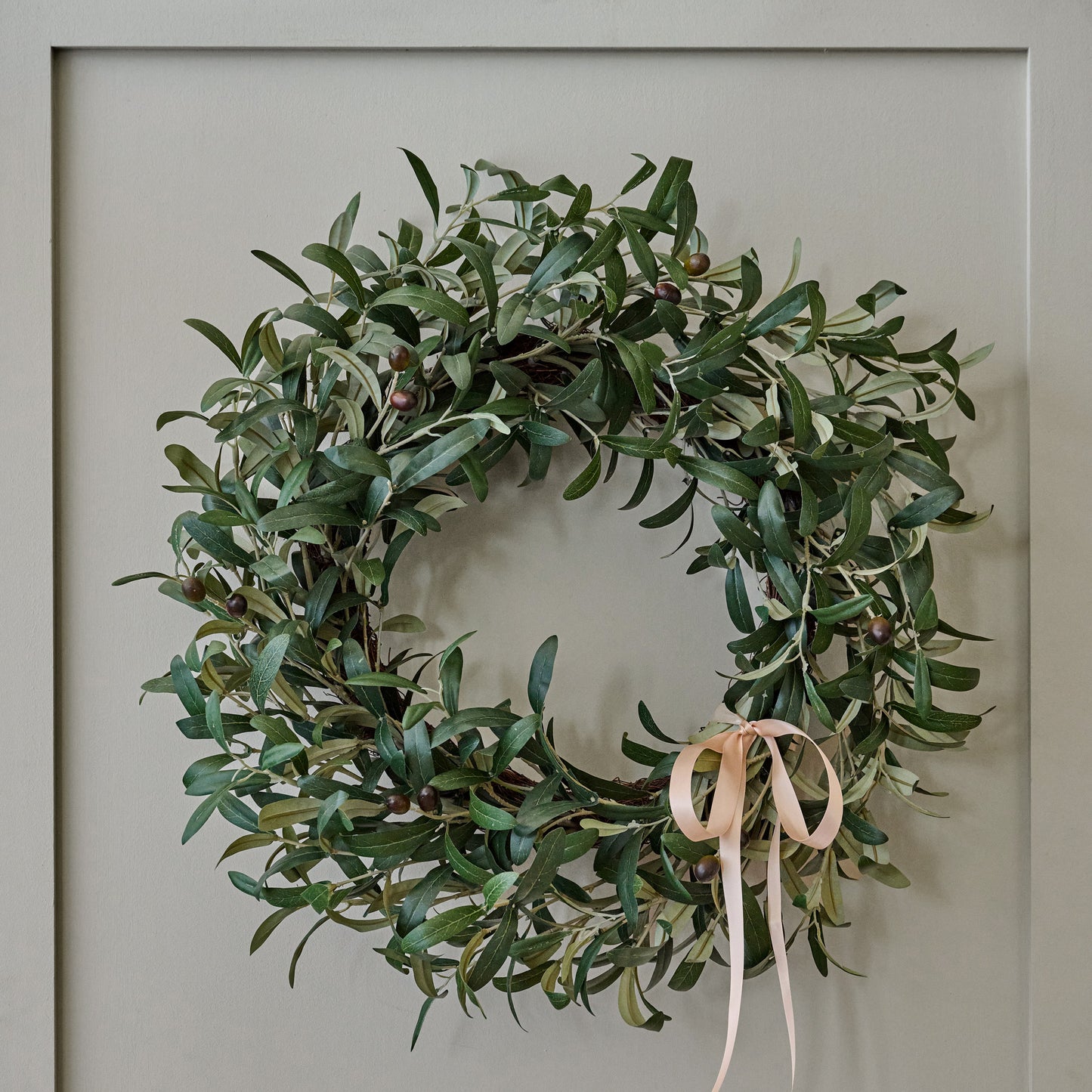 Olive Leaf Wreath on a door