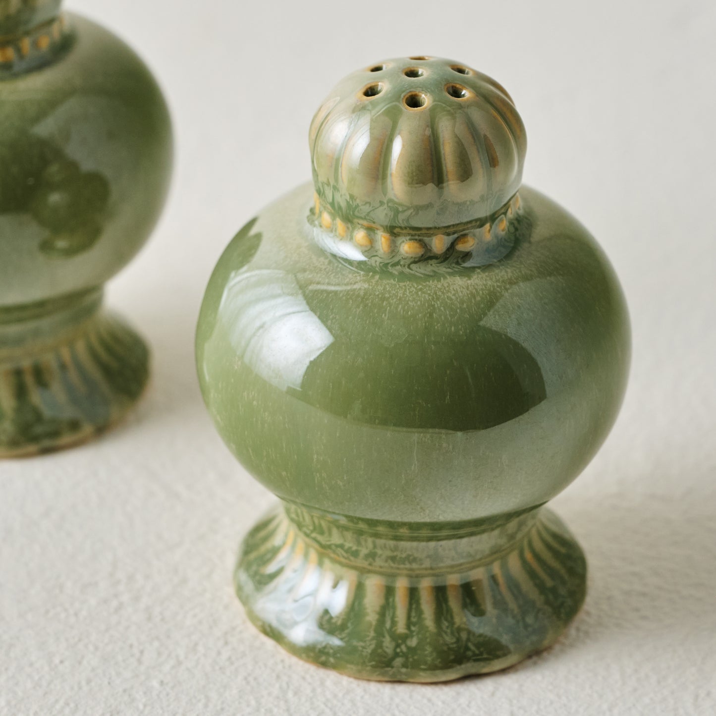 Margaret Vintage-Inspired Salt + Pepper Set close up