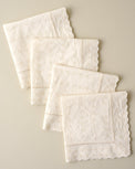 Antique White Eyelet Napkin Set of Four