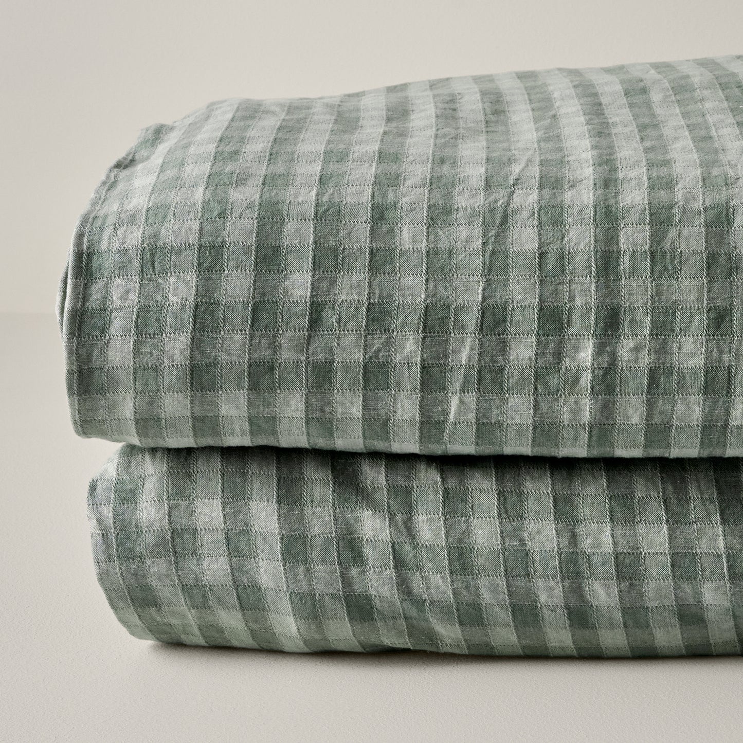 Maxine Gingham Duvet Cover in dusty green