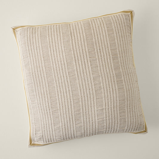 Natural Plaid Gusset Oversized Pillow