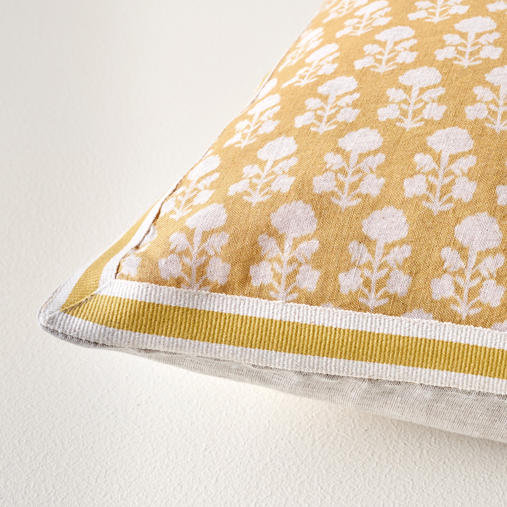 Ellie Block Print Pillow up close