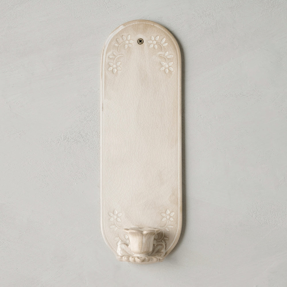 Mae Crackle Glaze Ceramic Wall Sconce