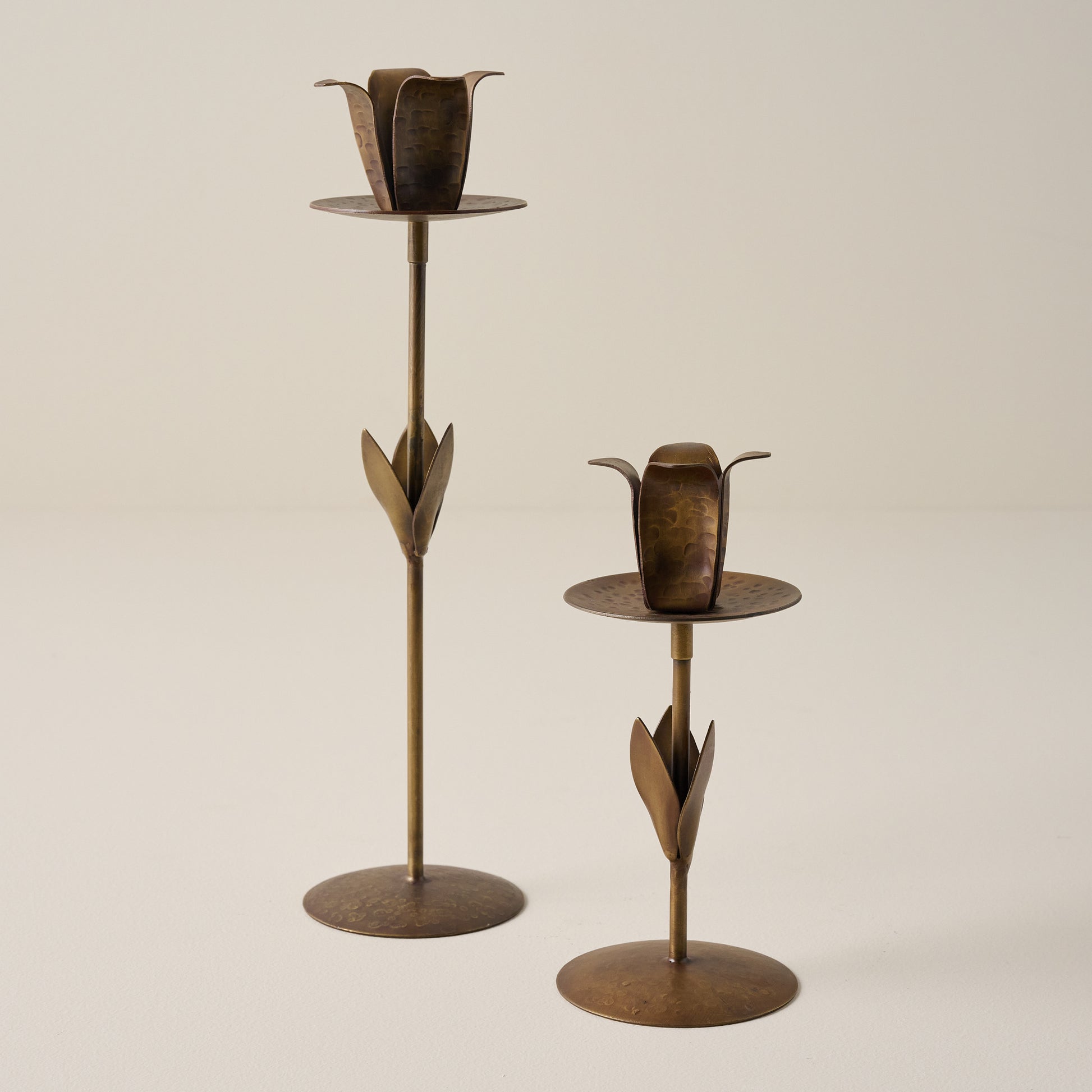 Forged Tulip Taper Holders
