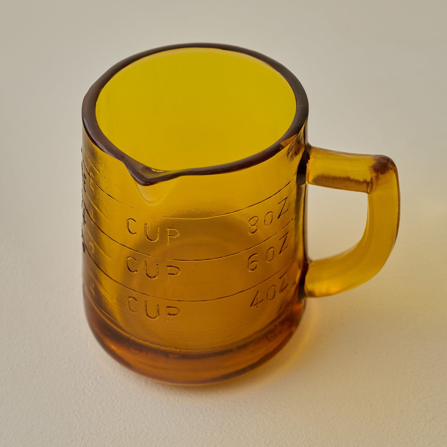 Amber One Cup Glass Measuring Cup