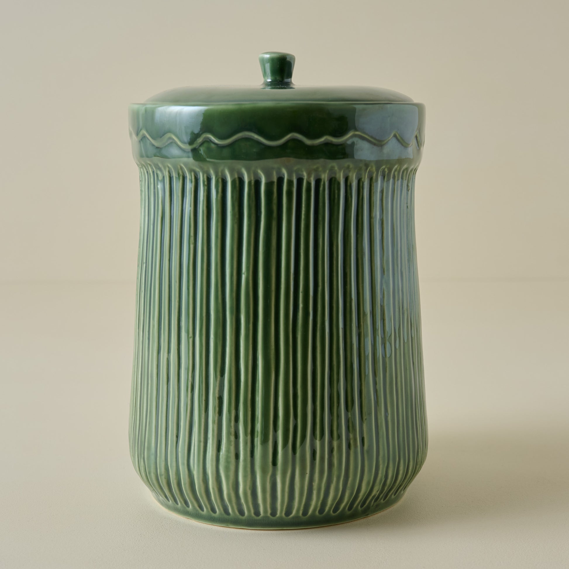 The Cottage Collection Forest Green Canister - Large