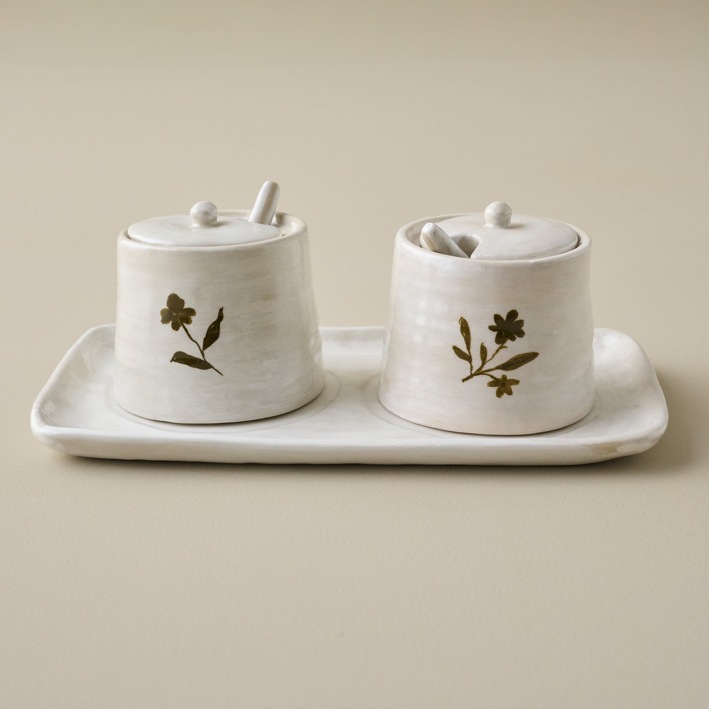 Eliana Floral Ceramic Salt + Pepper Set