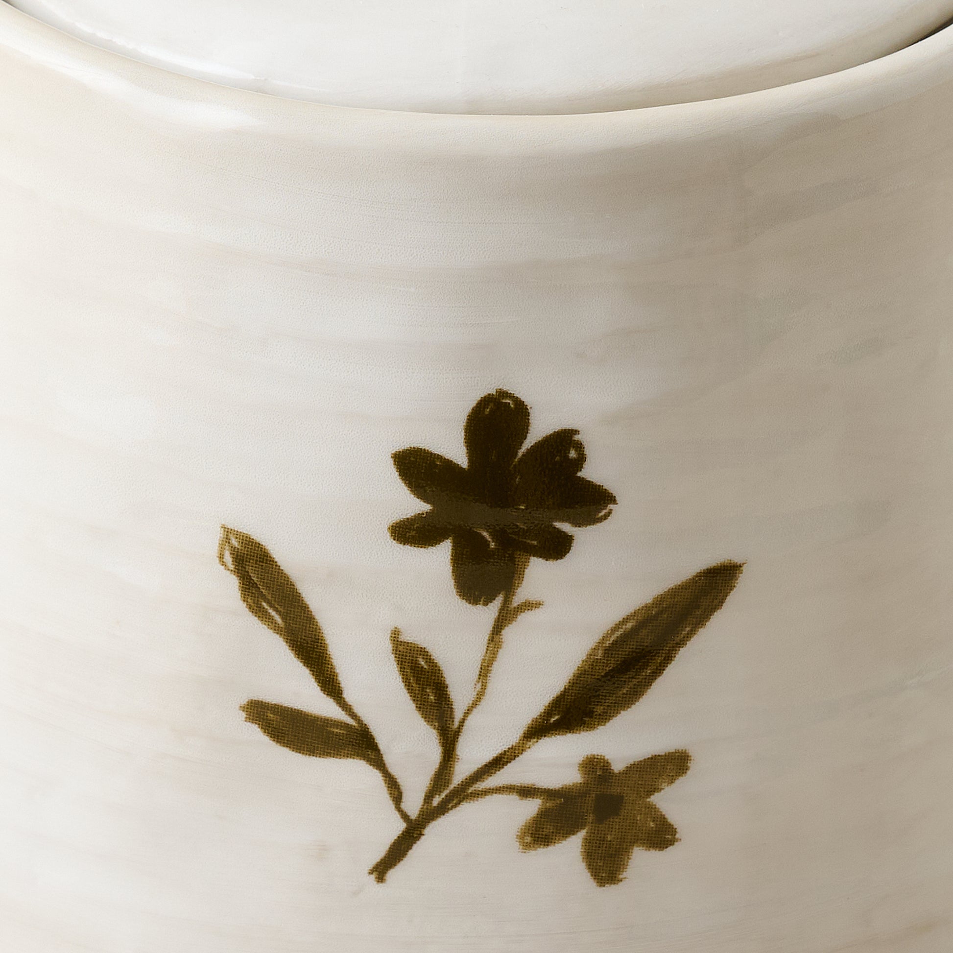 Large Eliana Floral Canister up close