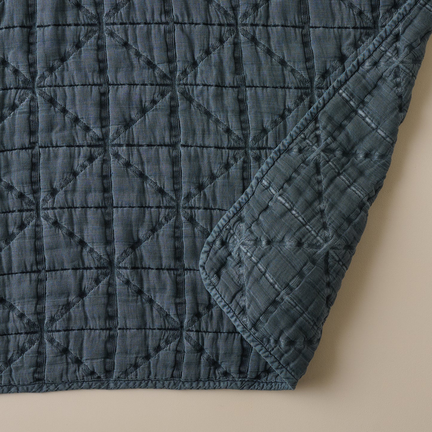 Sutton Magical Forest Matelasse Coverlet corner up close