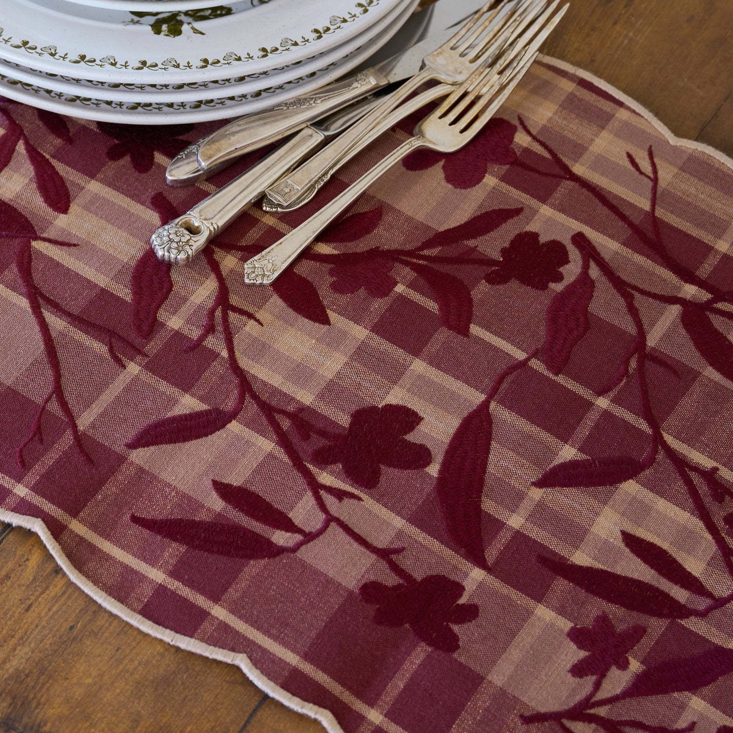 Maisley Floral Grid Table Runner