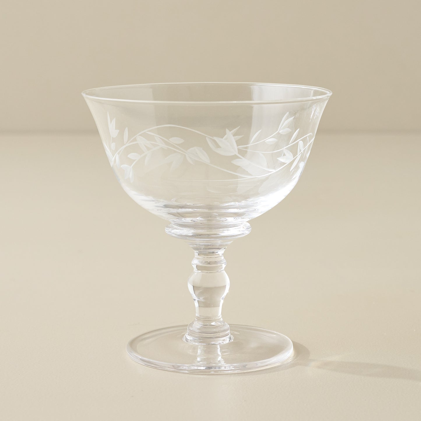Vintage-Inspired Etched Glass Coupe