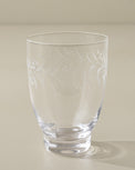 Small Vintage-Inspired Etched Glass Tumbler