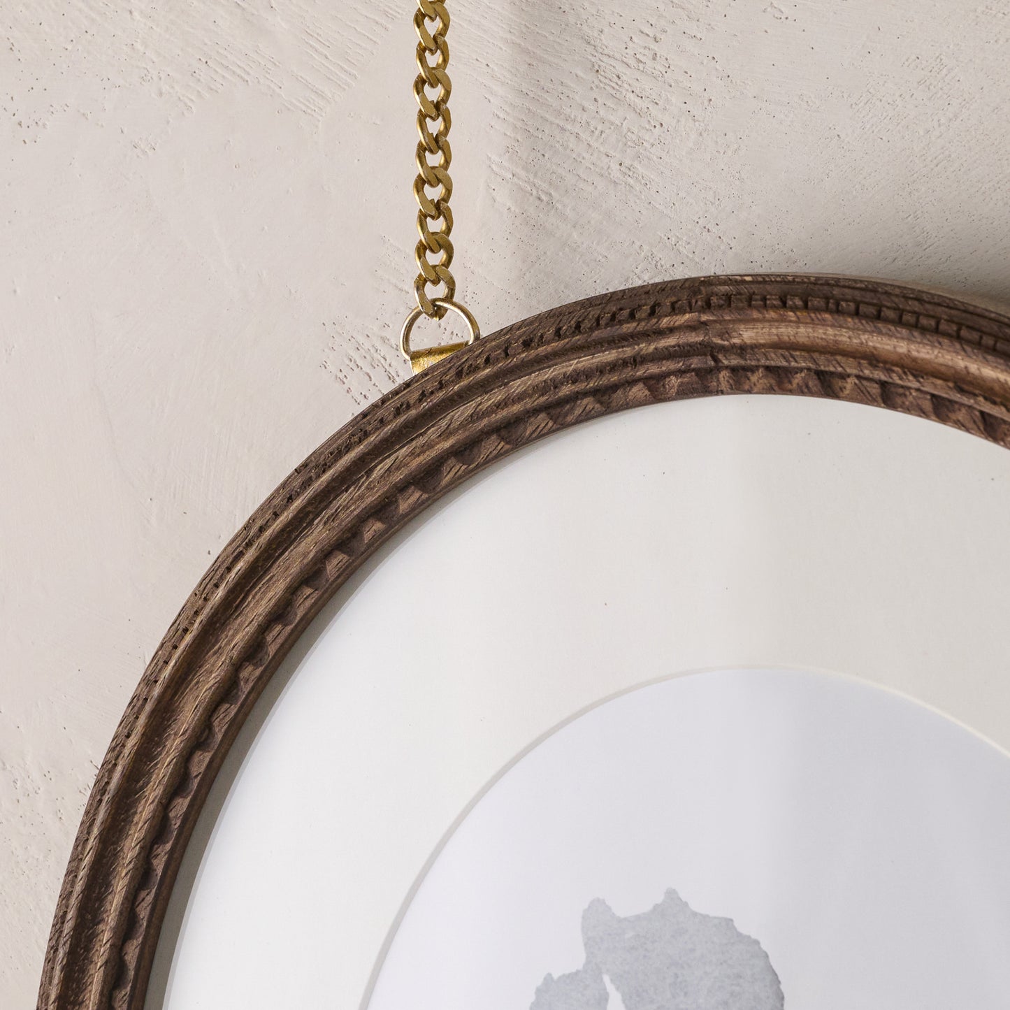 Colleen Wood and Brass Rail Multi Picture Frame up close