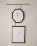 Colleen Wood and Brass Rail Multi Picture Frame