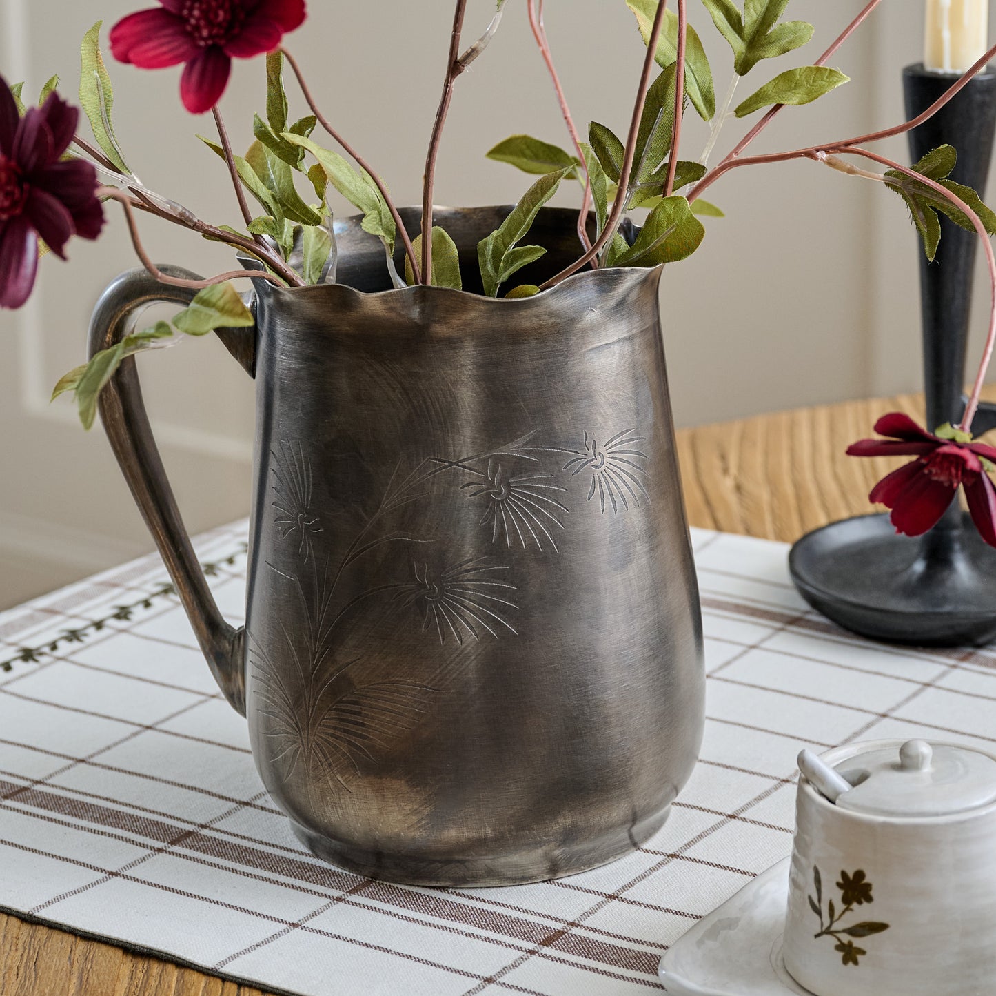 Sophia Etched Pitcher Vase