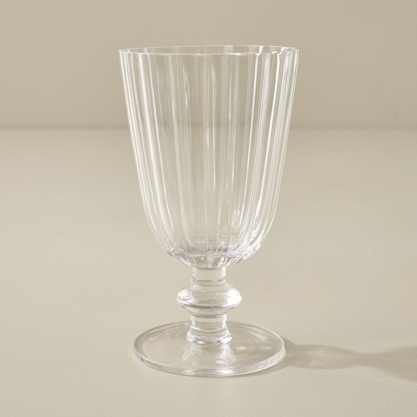 Large Scalloped Rim Glass Tumbler
