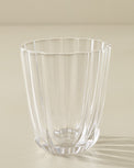 Small Scalloped Rim Glass Tumbler