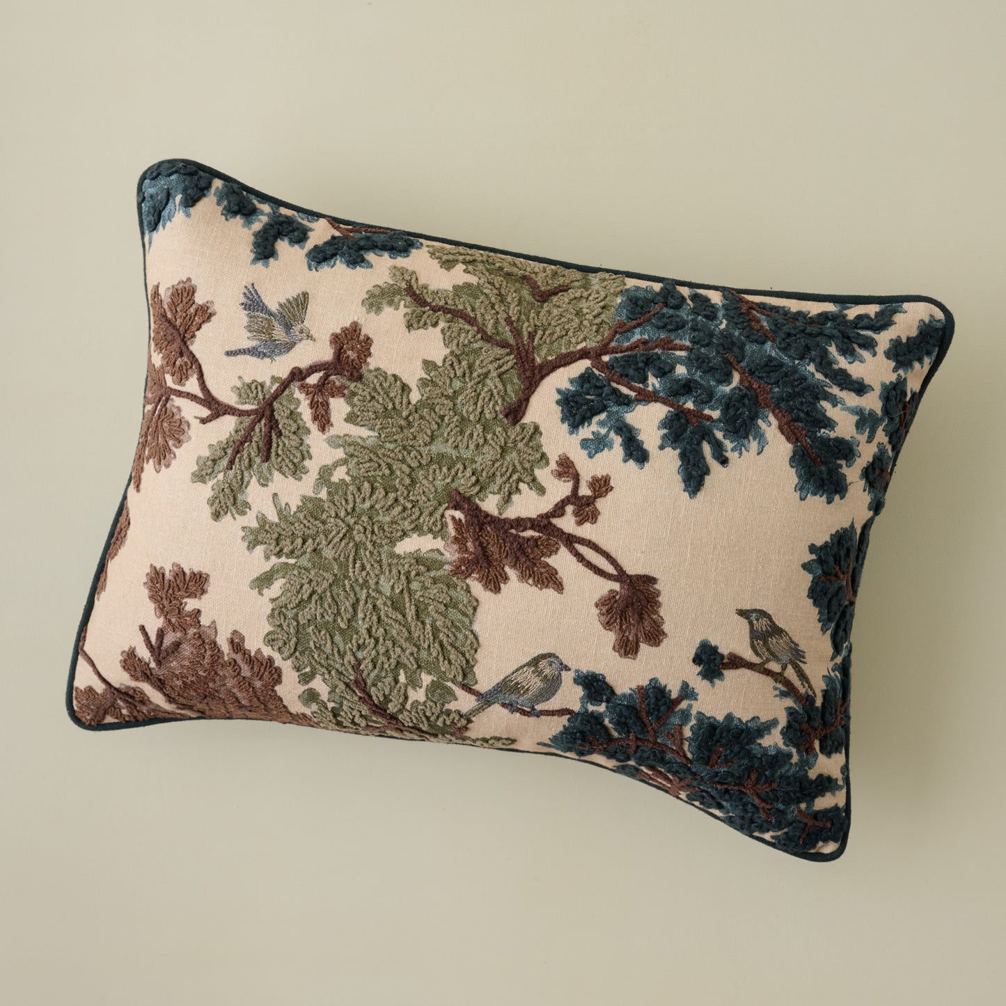 Bennett Embroidered Lumbar Pillow