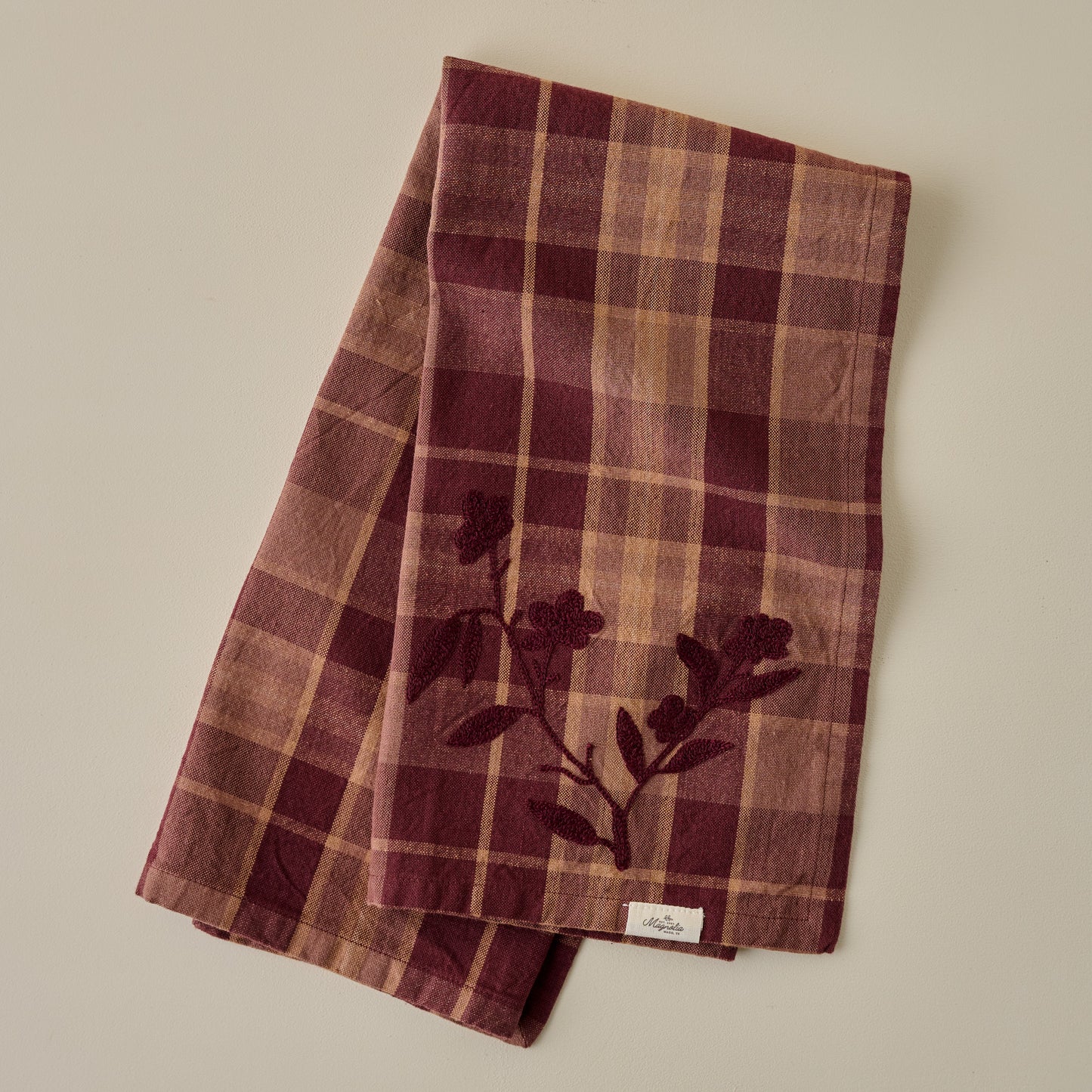 Maisley Floral Embroidered Tea Towel