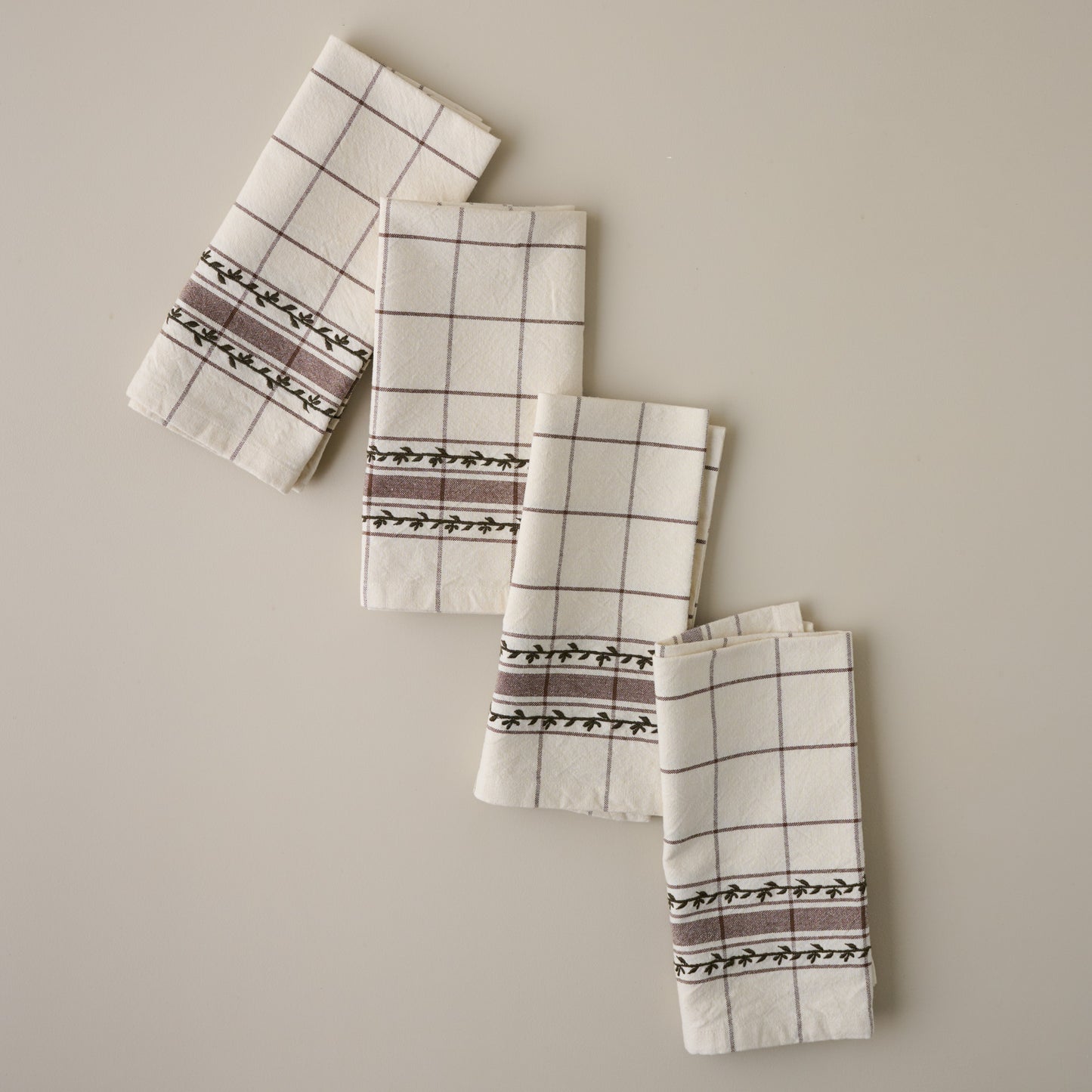 Talia Woven Grid Napkin Set of Four