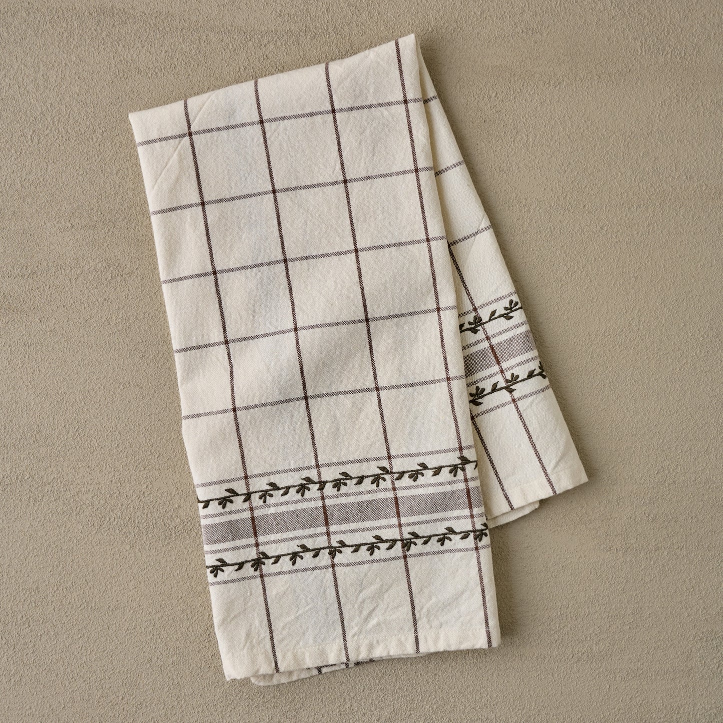 Talia Woven Grid Tea Towel