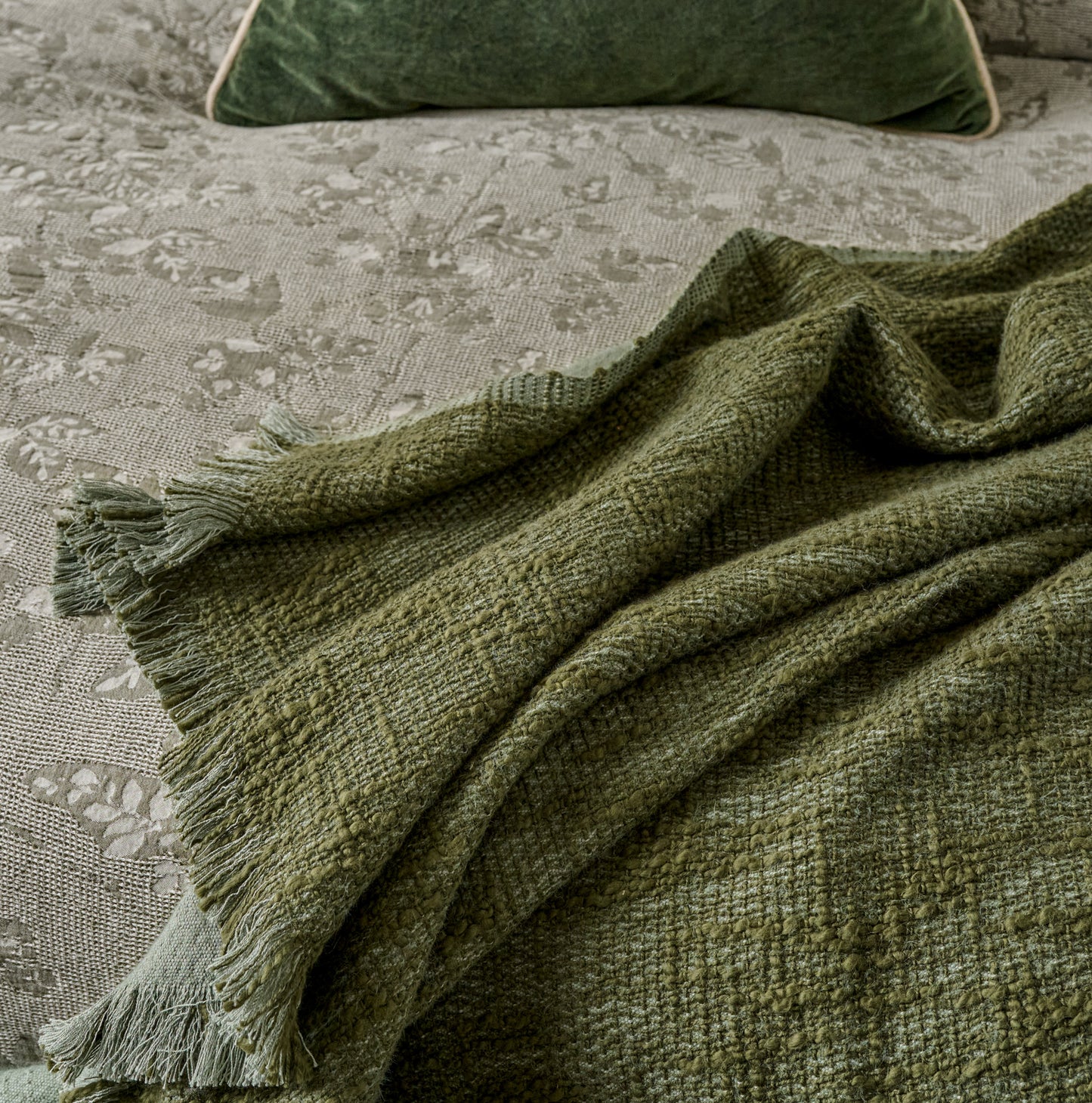 Oversized Reversible Crosshatch Throw
shown on bed