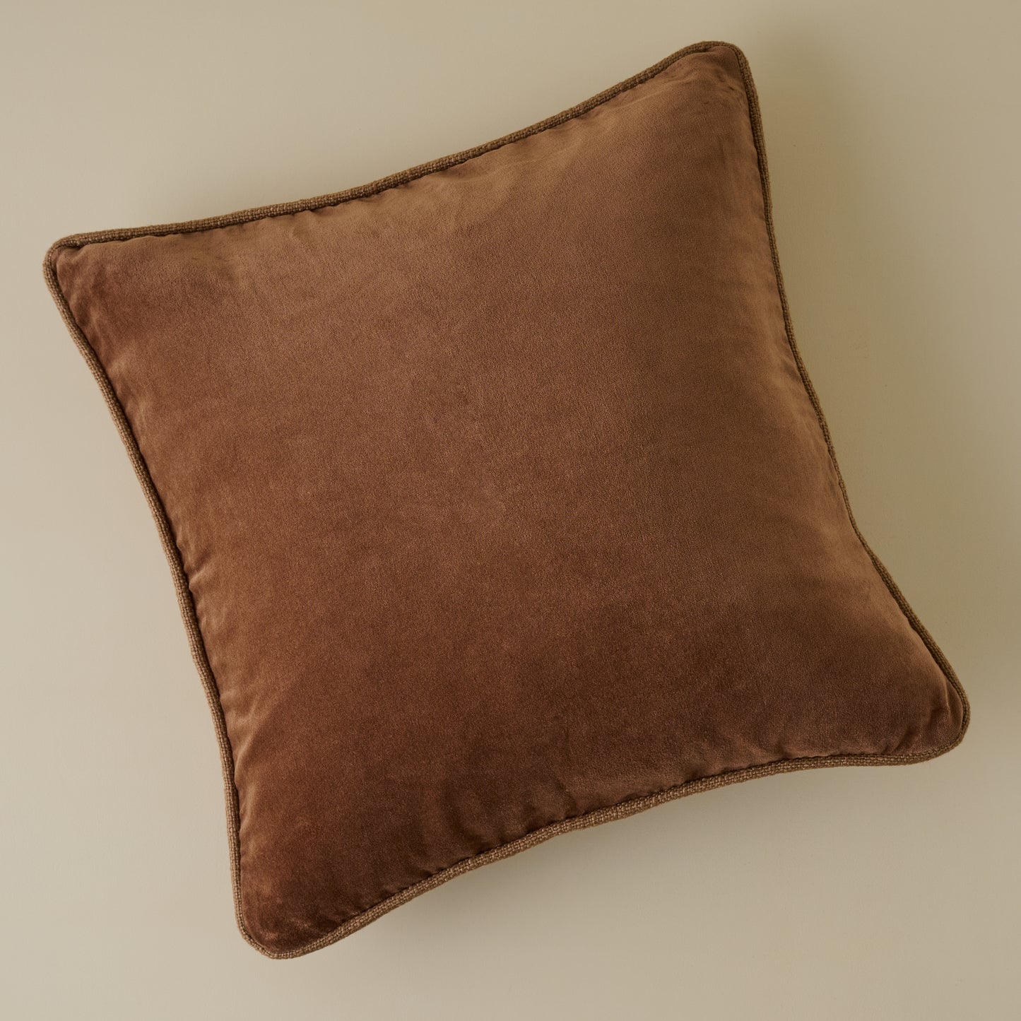 Lexie Velvet Pillow in Mocha color