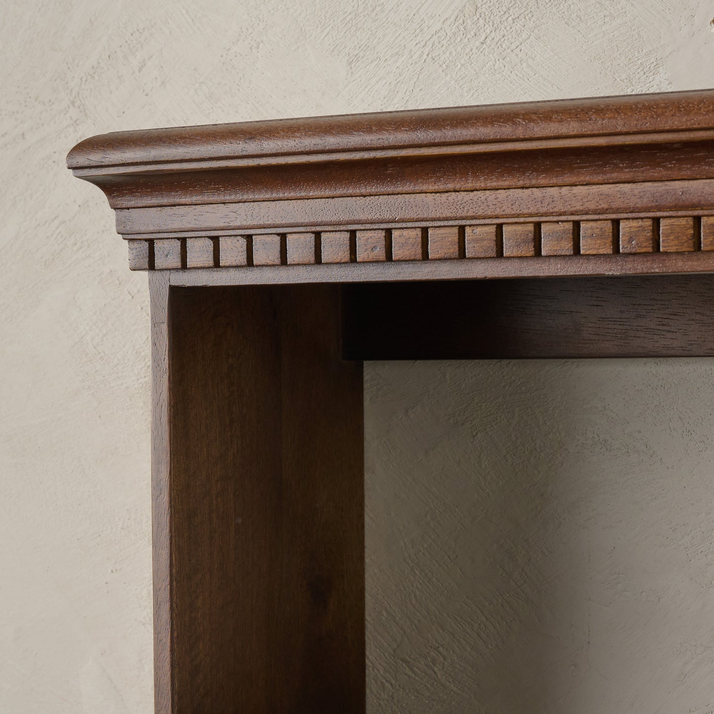 Dylan Wall Shelf with Doors corner up close